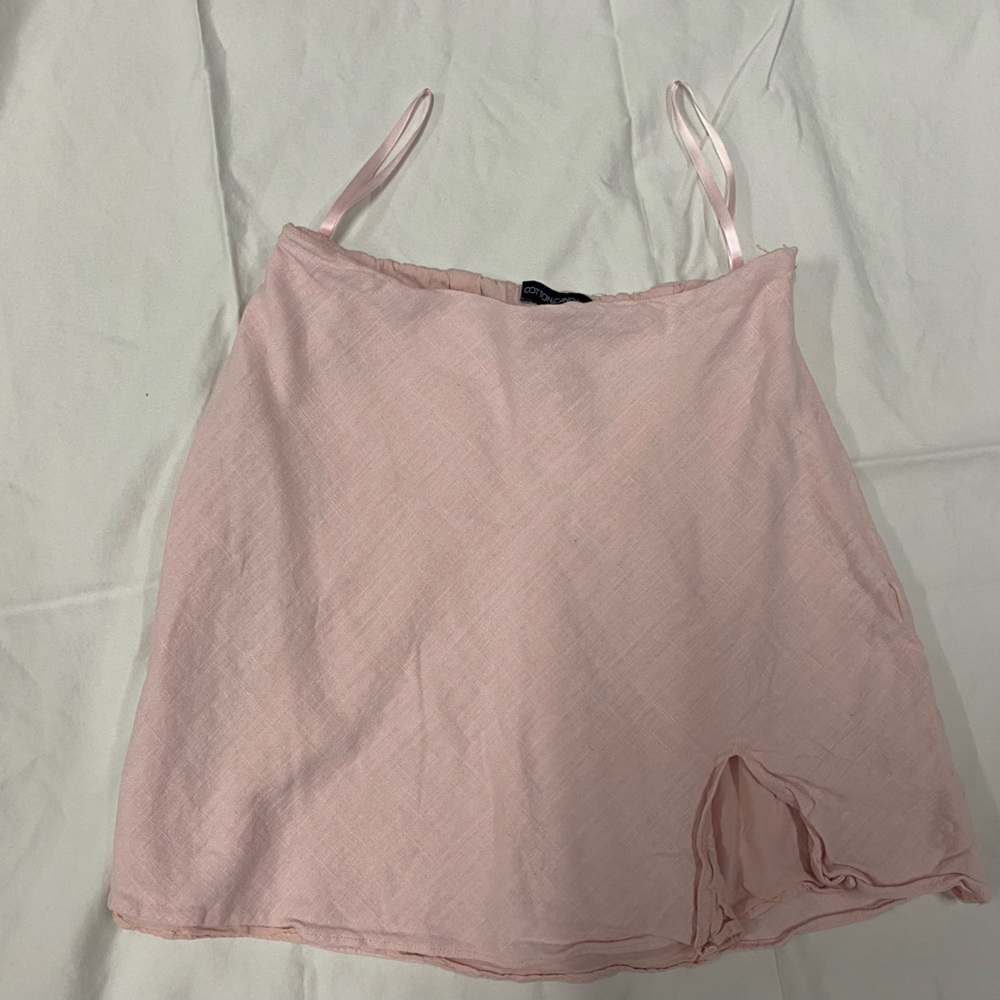 short pink skirt